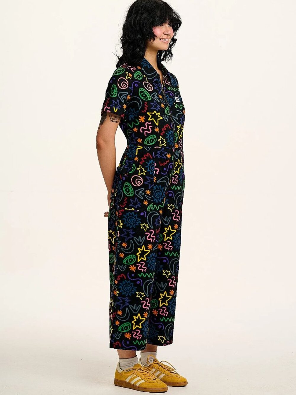 NWT - Lucy & Yak Ragan Organic Cotton Jumpsuit in Apollo Print - UK 12 / US 8 - Picture 2 of 15